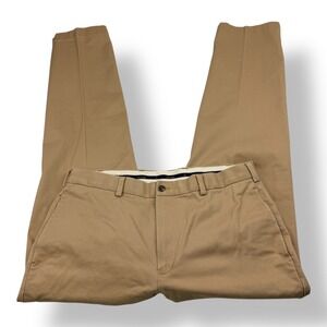 Brooks Brothers Clark Fit Advantage Chino Stretch Pants Khaki Tan Mens 36x32